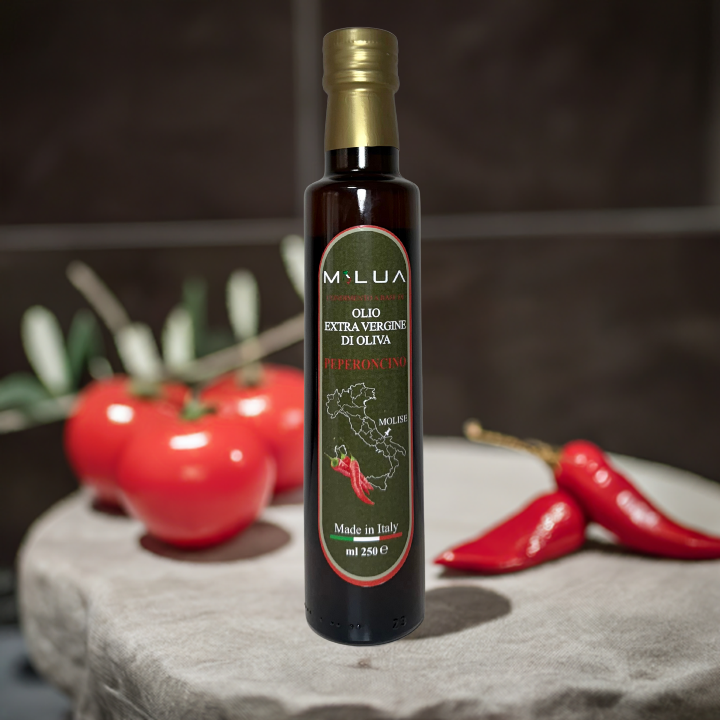Milua aromatisiertes Olivenöl Extra Vergine - Peperoncino